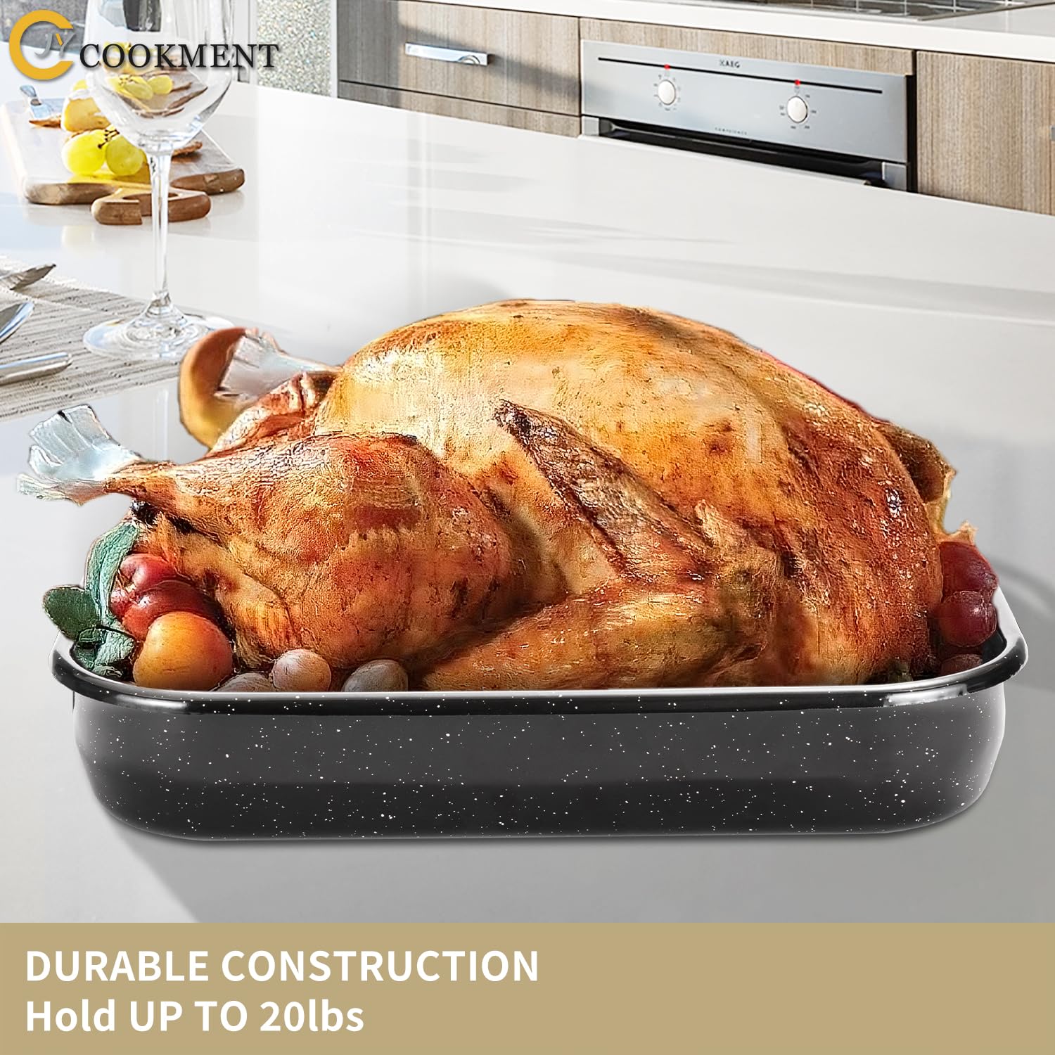 JY COOKMENT pan is dishwasher safe for quick cleanup after meals.