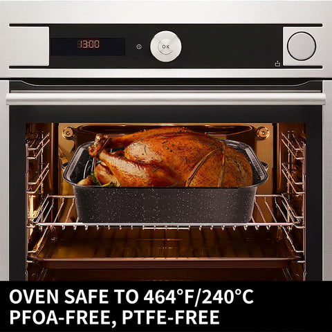 Includes turkey baster for controlled basting with JY COOKMENT