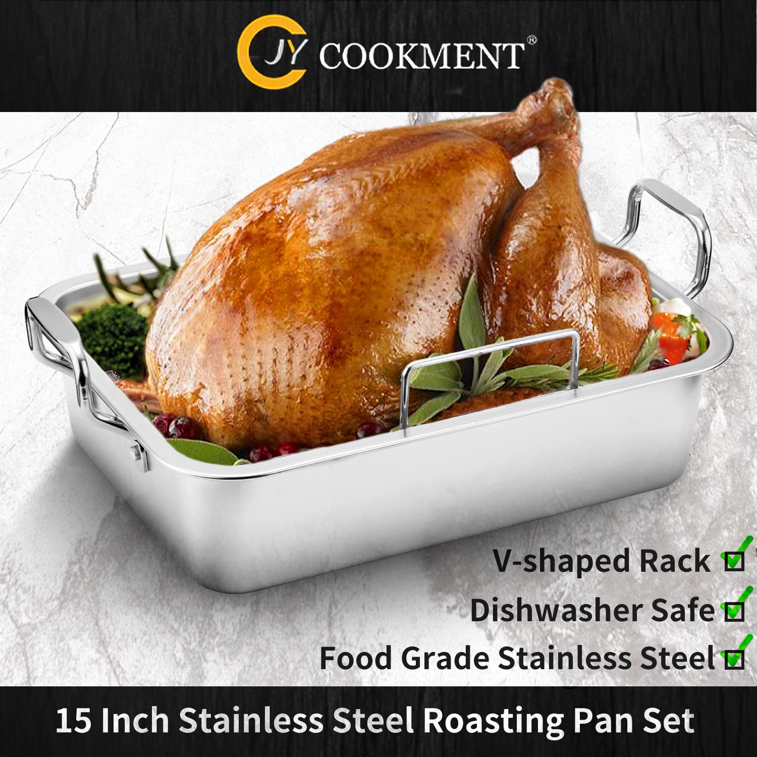 JY COOKMENT turkey baster enables precise basting and easy cleanup.