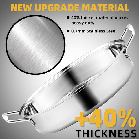 JY COOKMENT wide heat-resistant handles for secure grip when transferring from oven