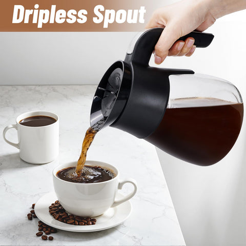 JYNTU ergonomic handle and spout support comfortable pouring control.