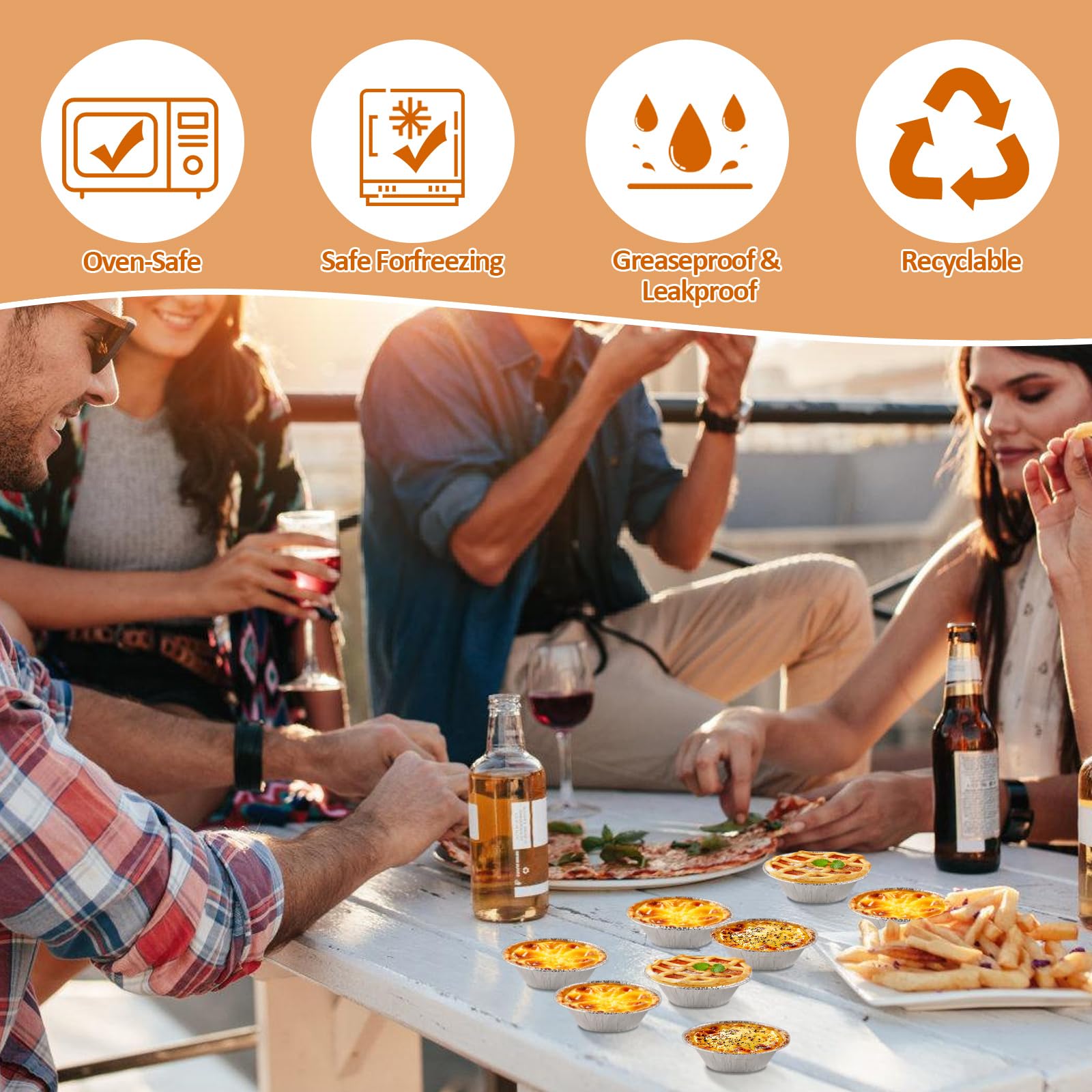 Jyongmer eco-friendly disposable pans, easy cleanup after events.