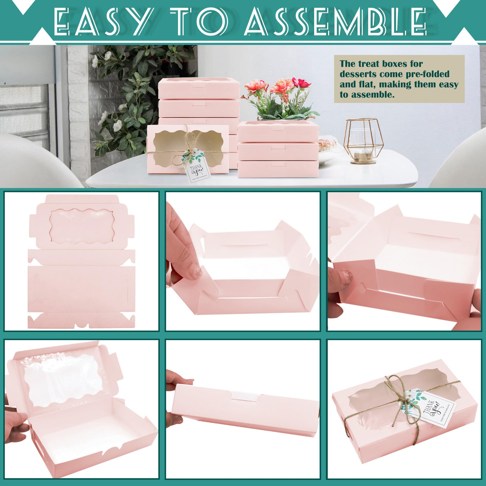 Jyongmer easy-fold cookie boxes for quick assembly