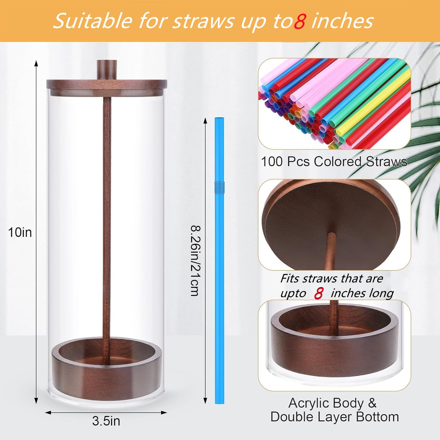 JYPS 10-inch acrylic container showing clear, easy-access design.