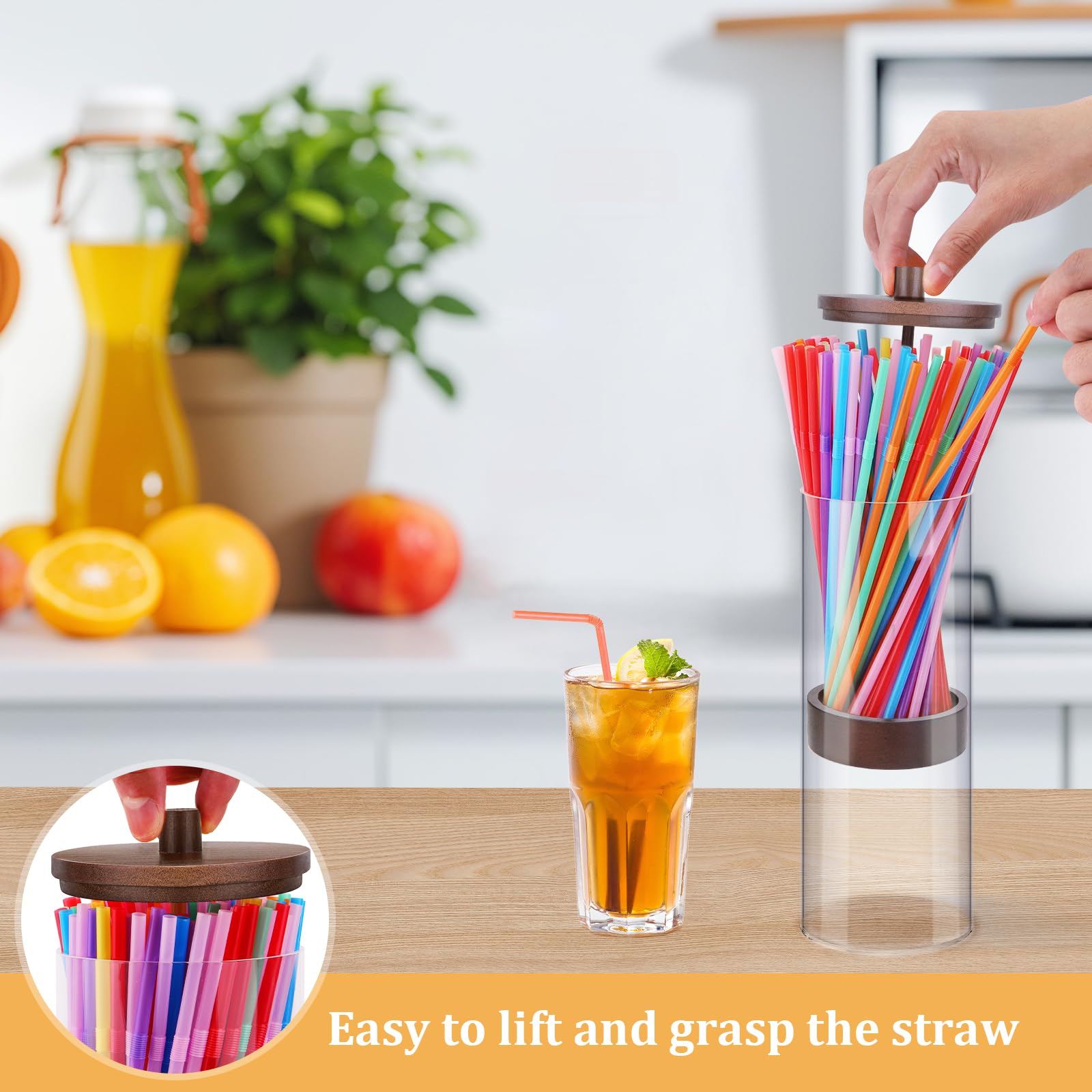 JYPS 100 colorful straws brighten your kitchen or bar.