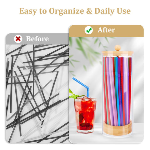 JYPS colorful straws included in dispenser for vibrant beverage options