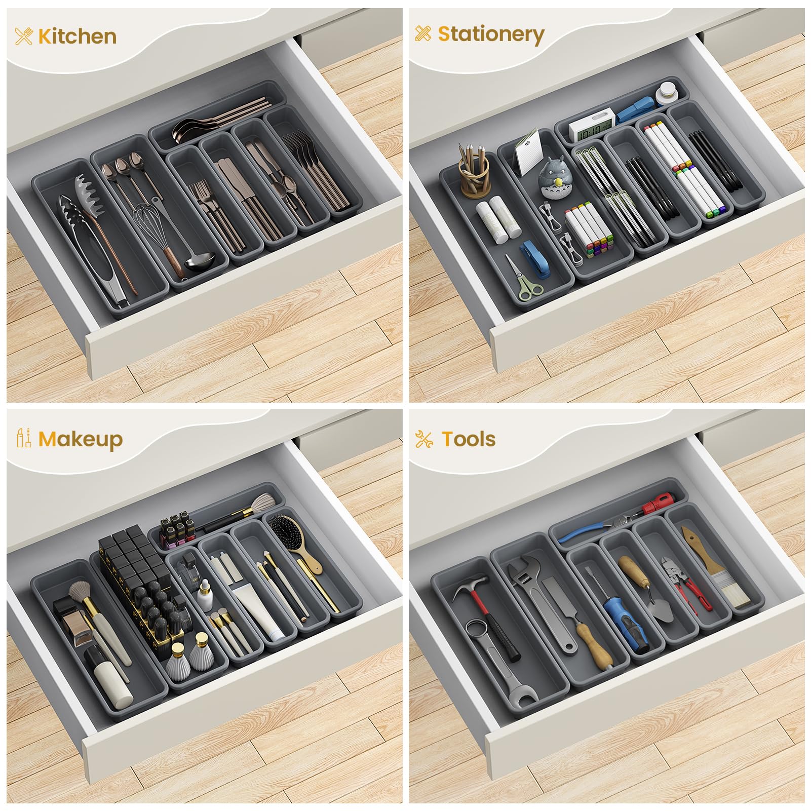 K KORKUAN moisture-proof design keeps drawers dry