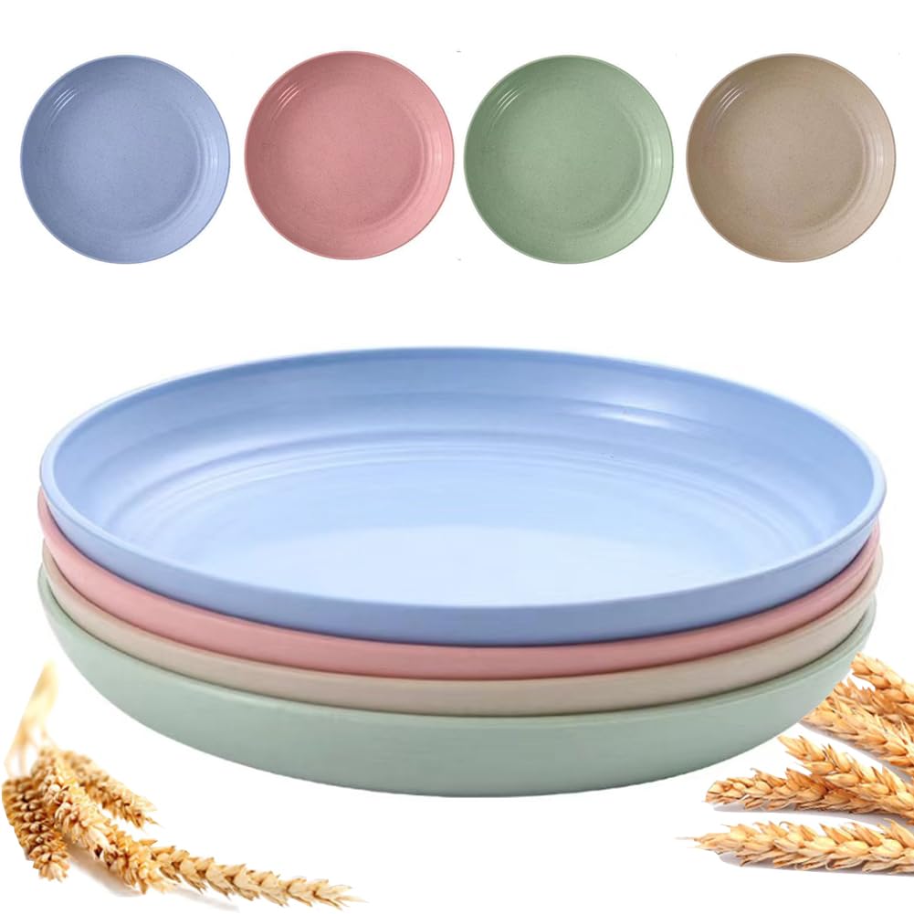 K Y KANGYUN 9in green plate, BPA-free and unbreakable for family meals.