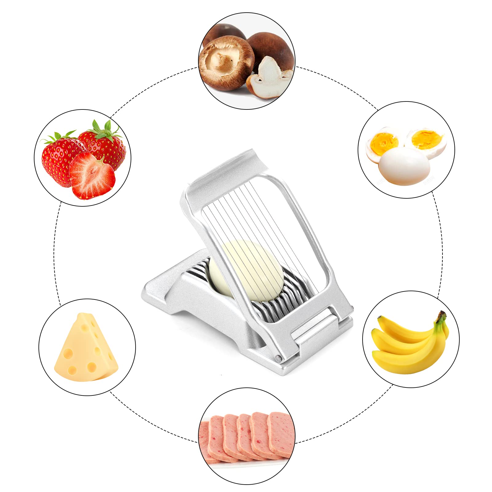 Kabuda versatile slicer for eggs, mushrooms, strawberries and more.