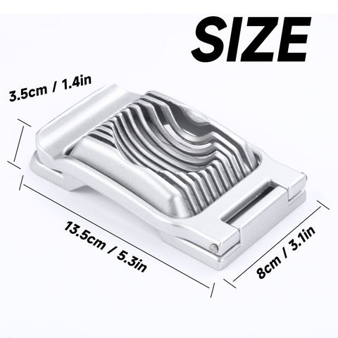 Kabuda egg slicer with stainless steel wires for precise, rust-free cuts.