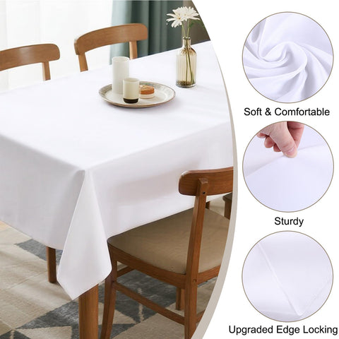 Kachanaa 2-pack white tablecloths ready for quick party setup.