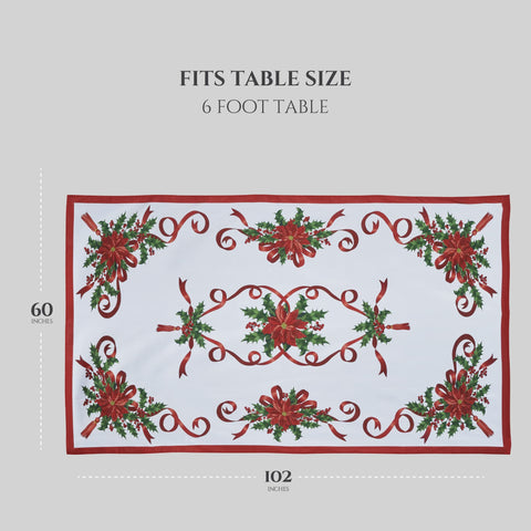Kadut tablecloth setup creates a polished holiday dining look