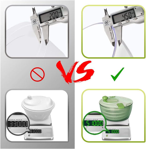 KAEASOUS 4.2L capacity supports bulk salad prep for restaurants