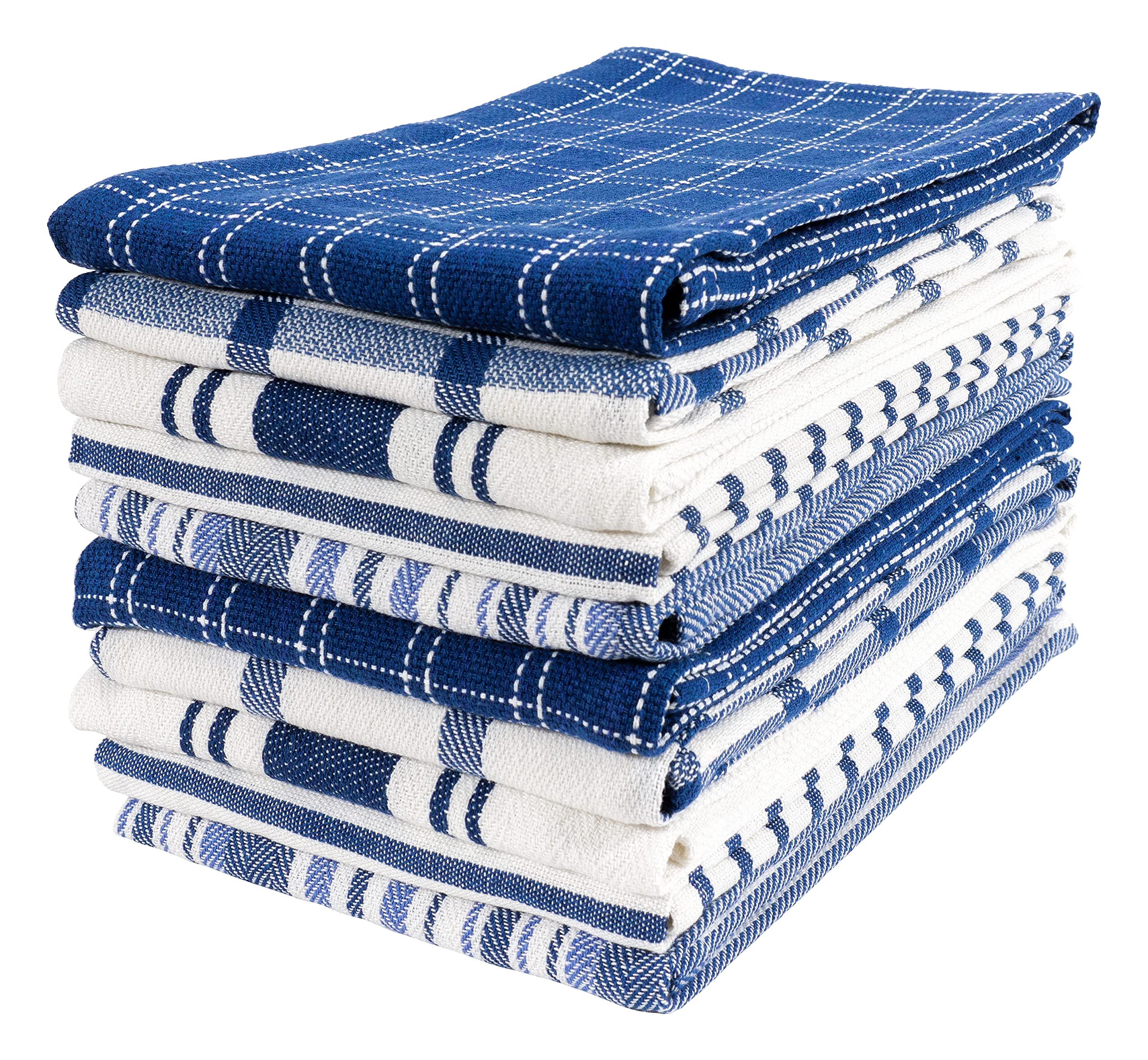 KAF Home navy flat kitchen towel folded for display, durable and ready for everyday use