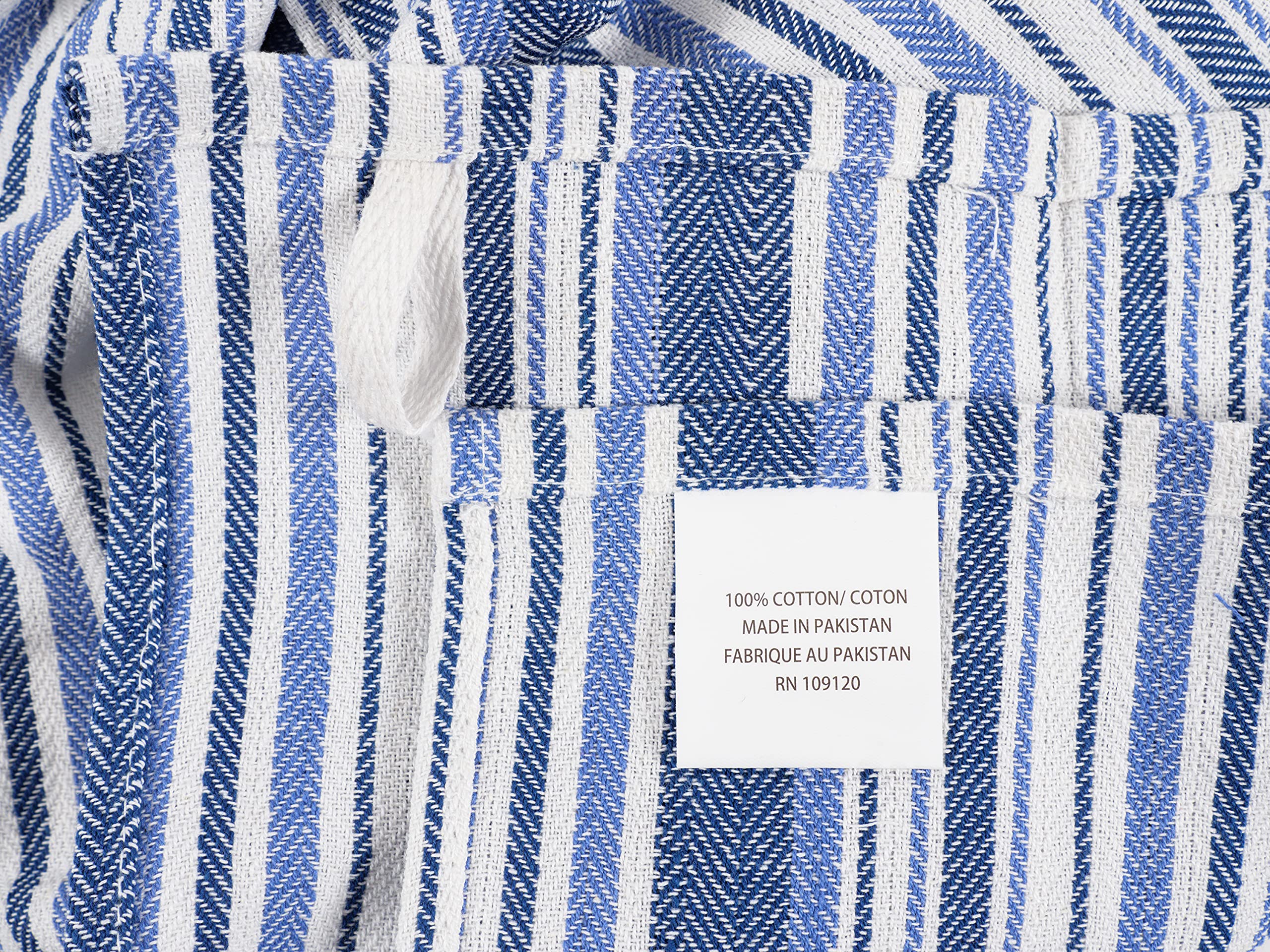 KAF Home navy towels as stylish kitchen decor that complements modern and nostalgic settings