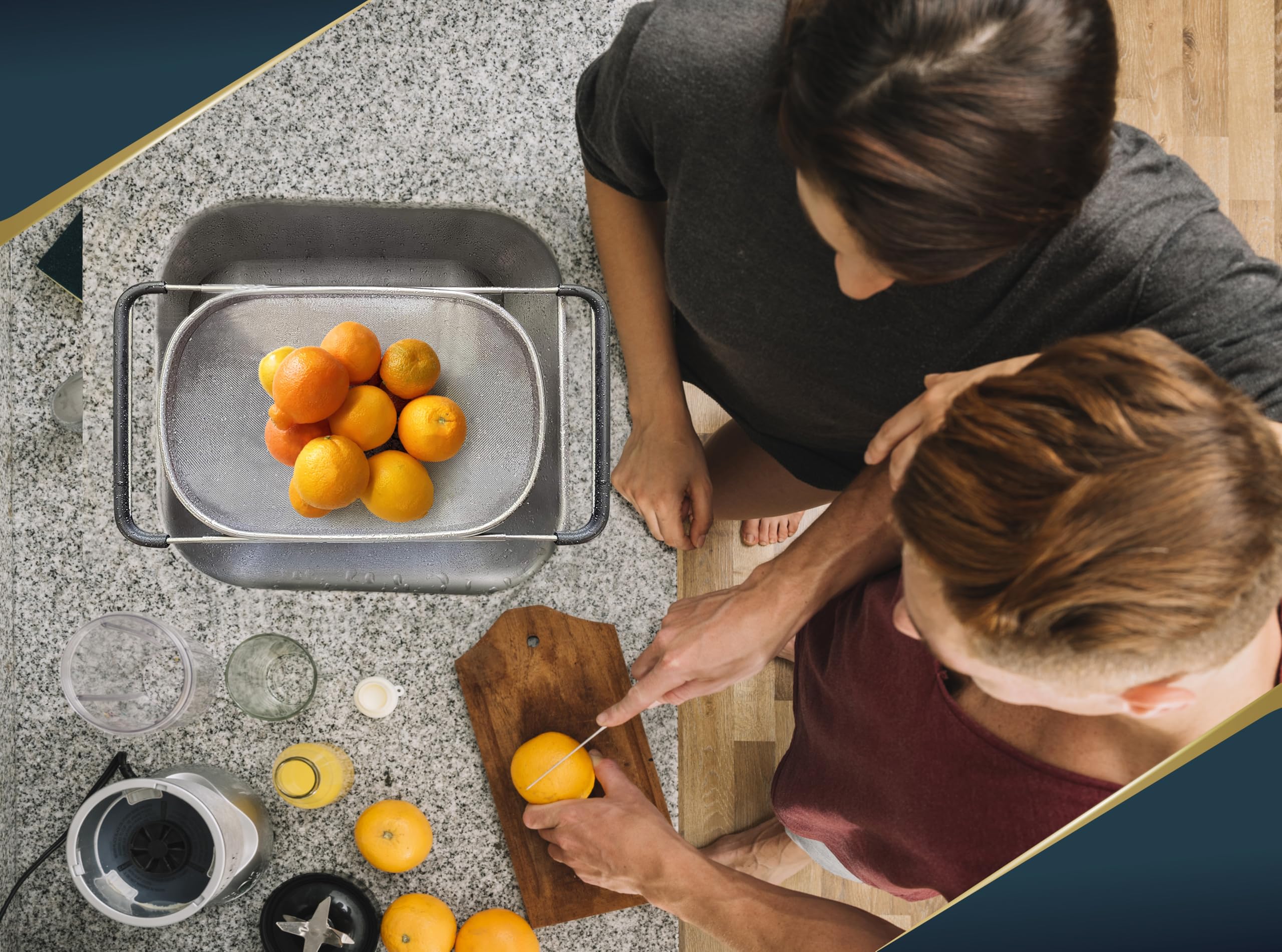 KAFOOR compact storage with folded handles for space-saving keeping.