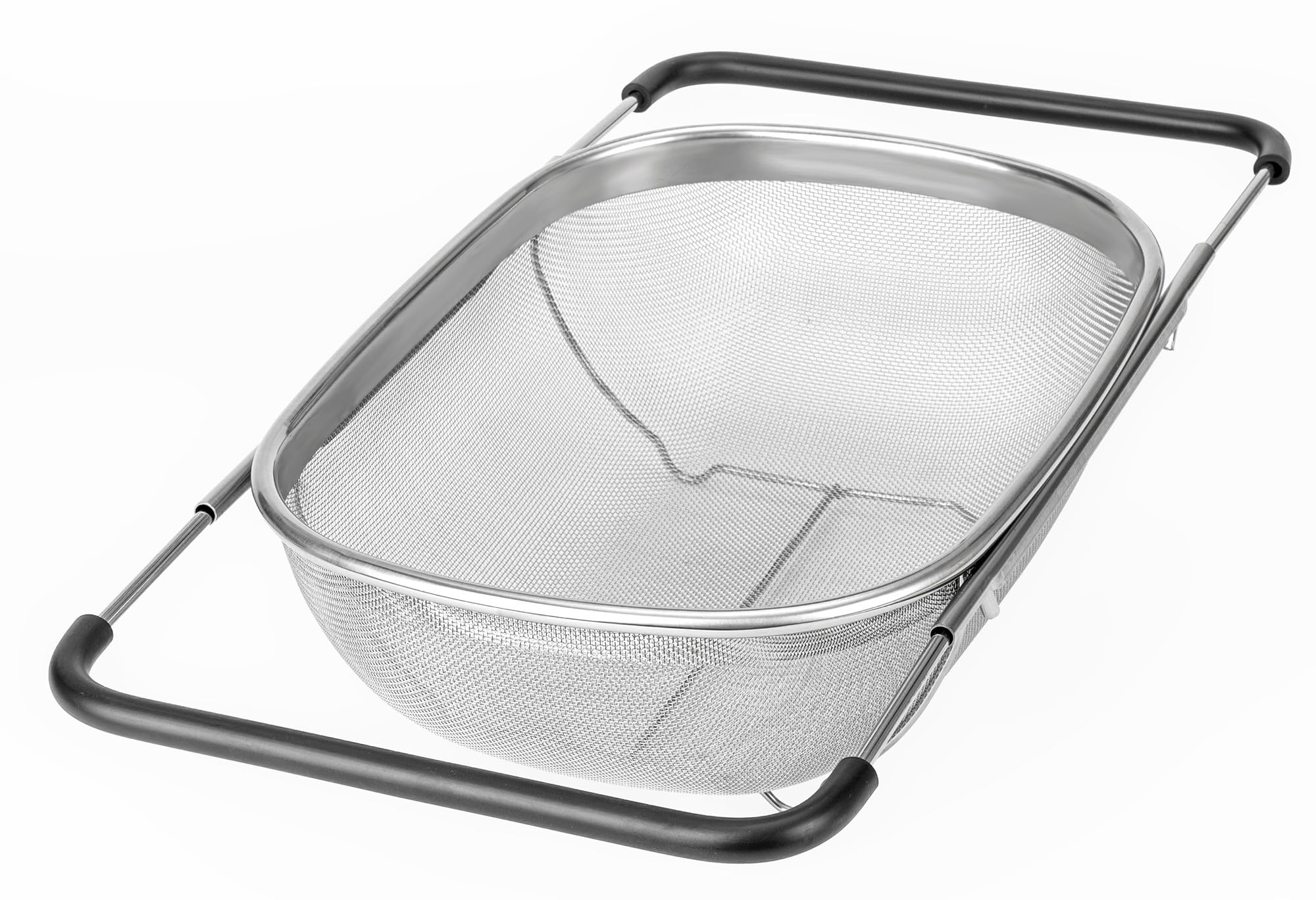 KAFOOR over-the-sink colander with 6-quart capacity for easy draining of pasta and vegetables.