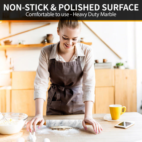 KAFOOR rolling pin with ergonomic handles for comfortable precise rolling