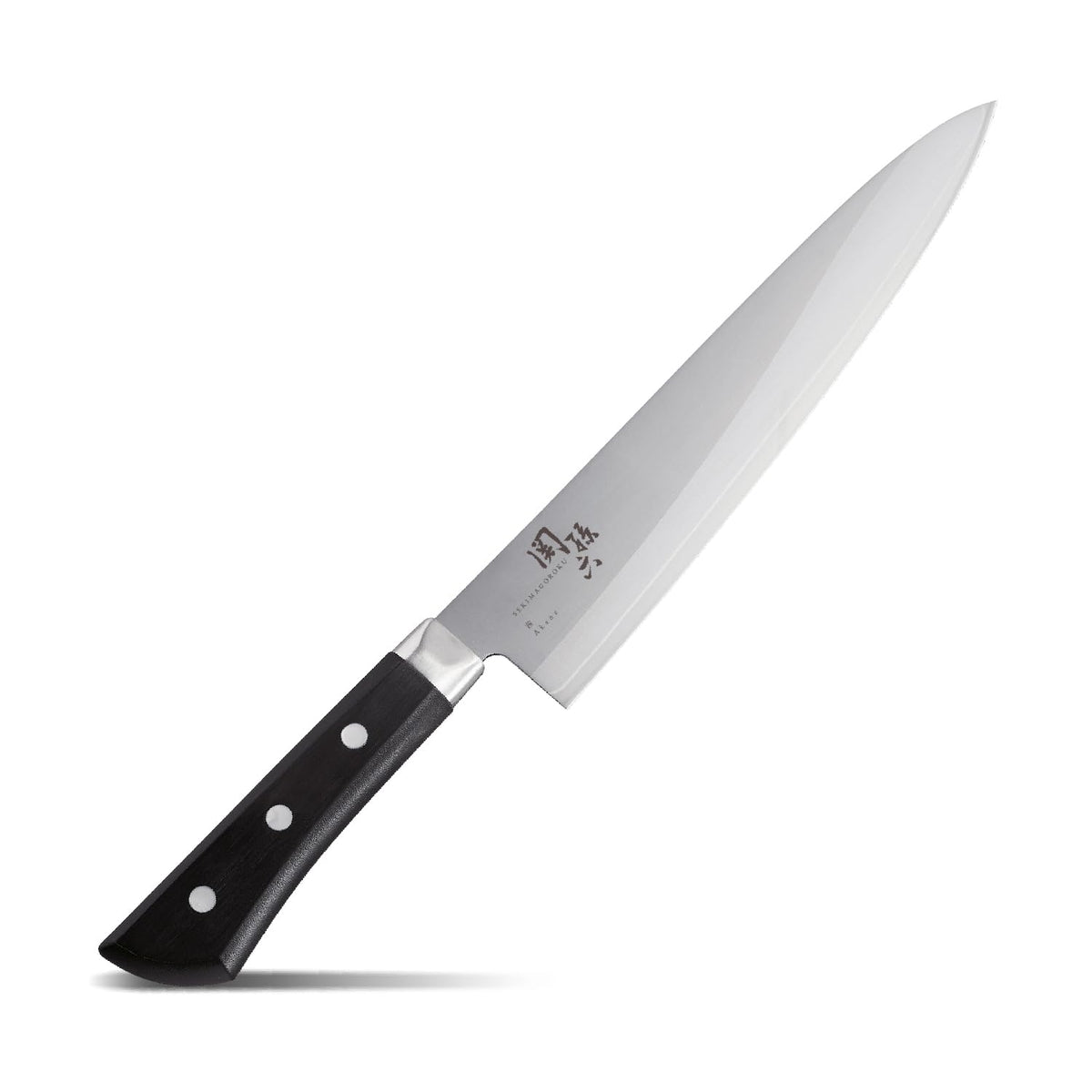 Kai KAI AE2908 Gyuto blade close-up showing sharp edge for precision cutting