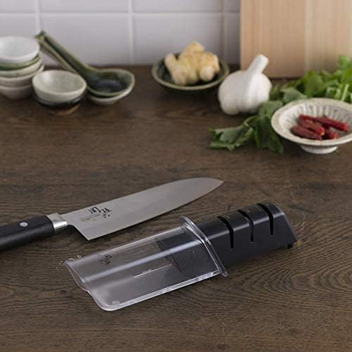 Kai Seki Magoroku sharpener side profile highlights slim footprint
