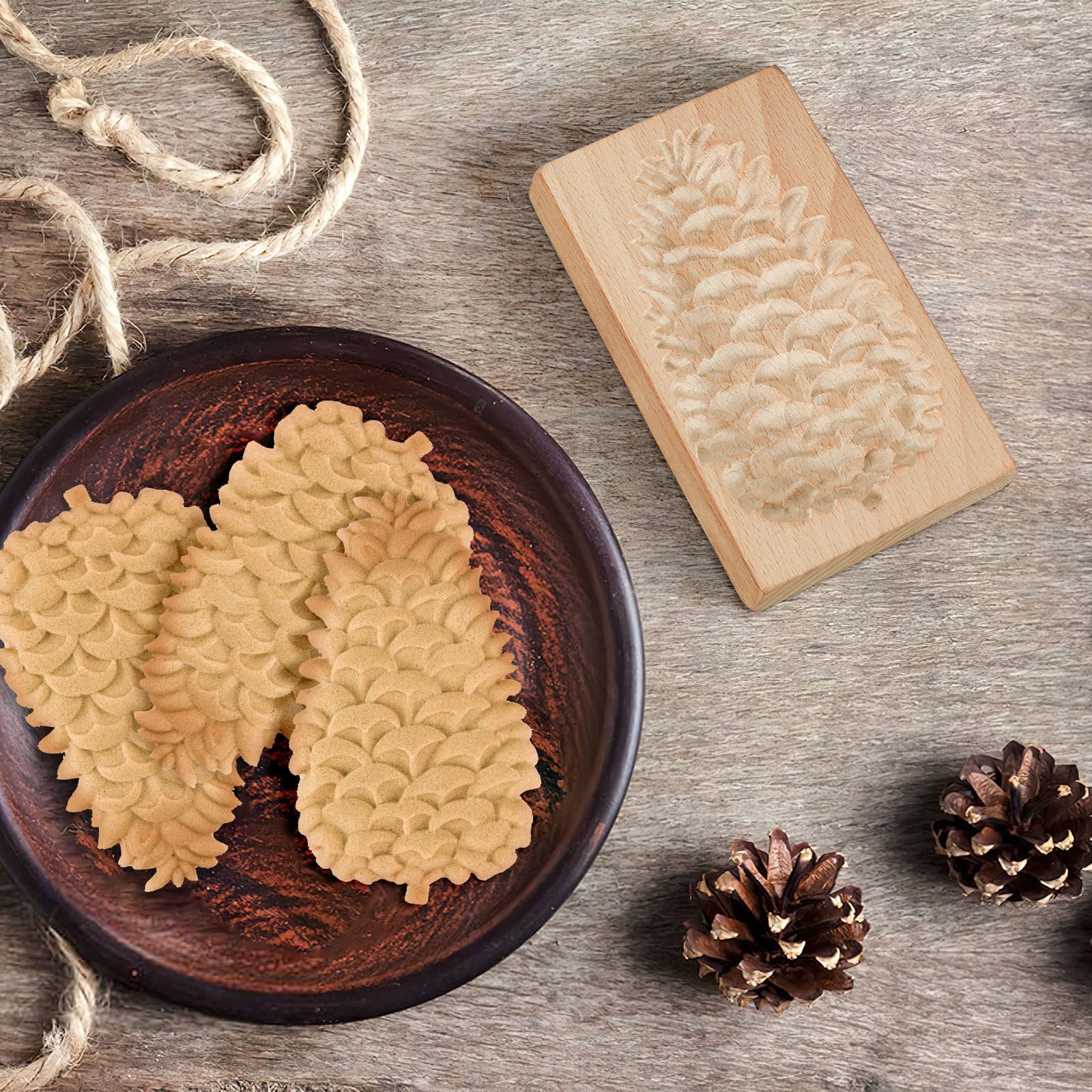 Kaiolbly 3D baking mold wood creating rich depth in cookies