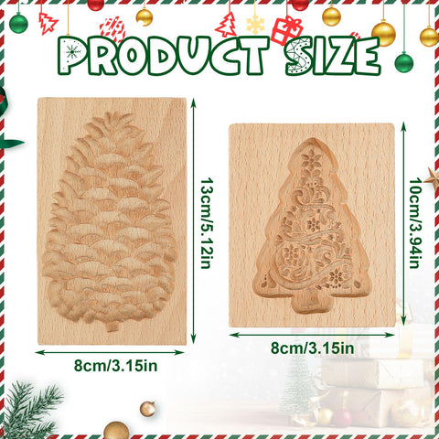 Kaiolbly wooden cookie stamp with smooth edges for clean impressions