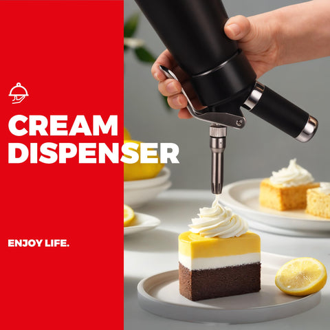 Kaiser chef 1000ml canister supports generous portions for batch desserts.