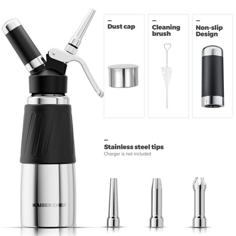 Kaiser Chef decorating tips set enables creative toppings for desserts and coffee