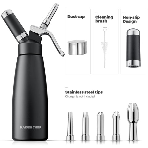 Kaiser chef cleaning brush designed for quick, hygienic dispenser maintenance.