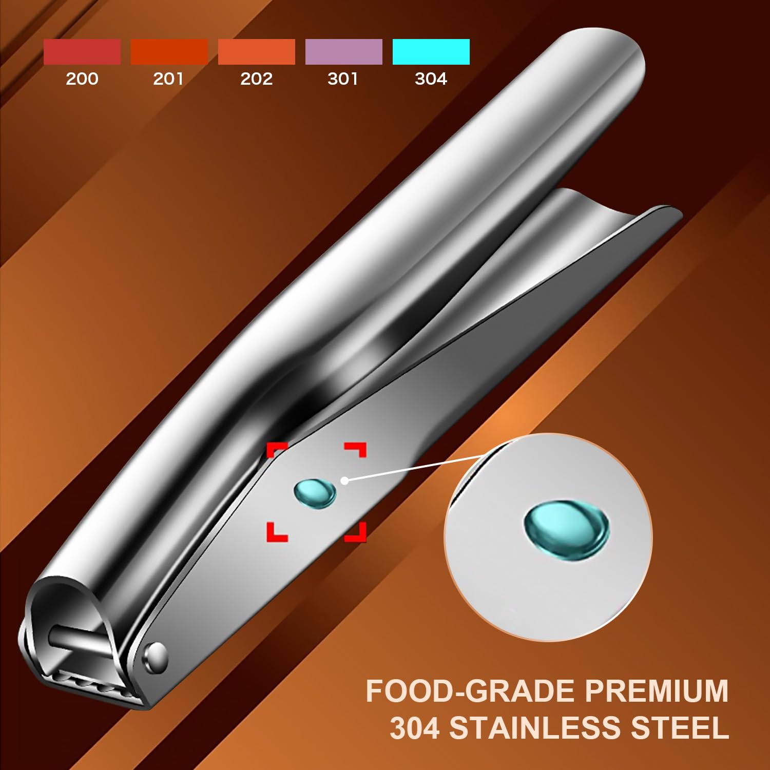 KAITION garlic press helps preserve flavor with minimal waste.