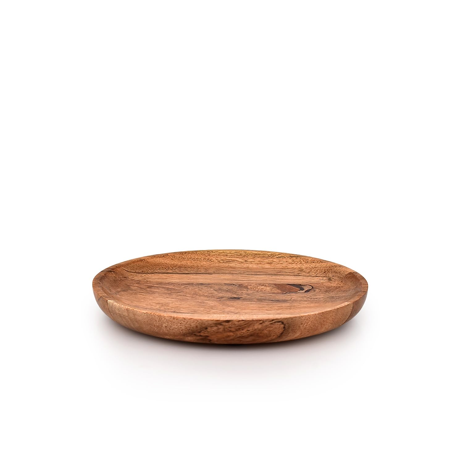 Kaizen Casa acacia wood plate used as fruit platter on a table