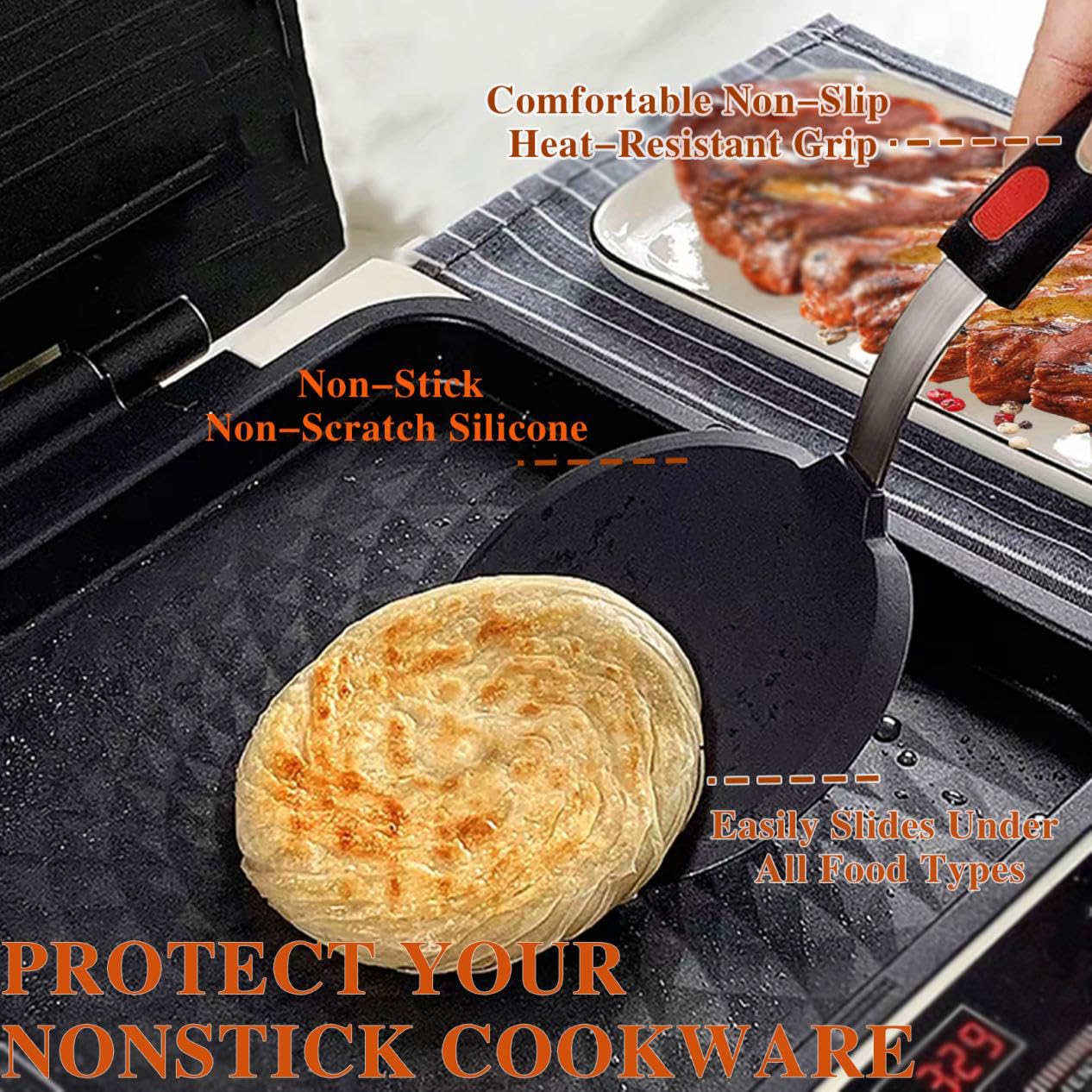 KAKAMINA heat-resistant silicone up to 600°F.