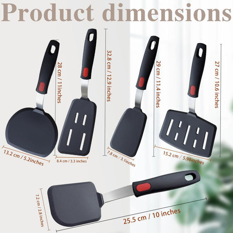 KAKAMINA wide slotted turner for sautéing and easy flipping.