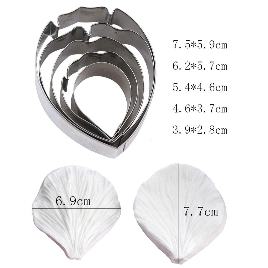 KALAIEN fondant silicone mold for detailed flower petals and fast molding