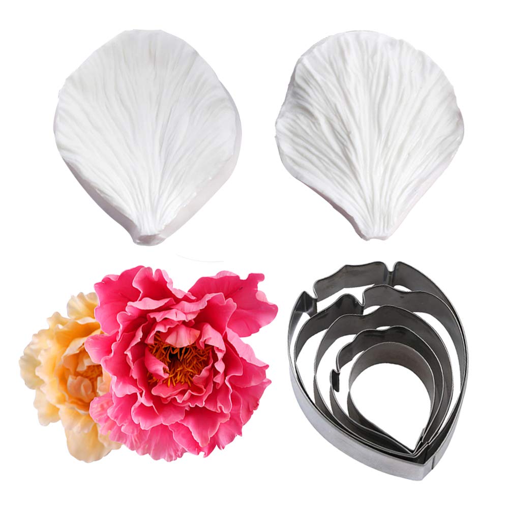 KALAIEN peony sugarcraft veining mold for authentic vein details