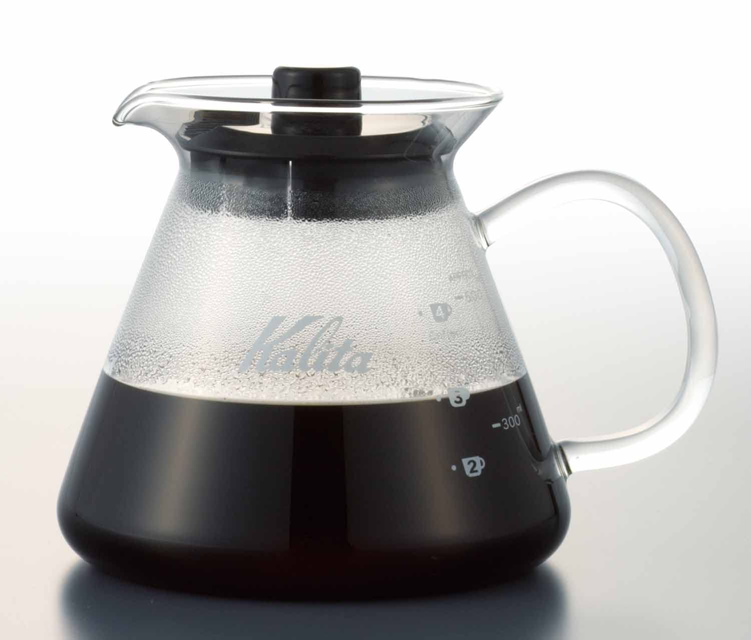 Kalita 125mm diameter base, compact footprint on the table.