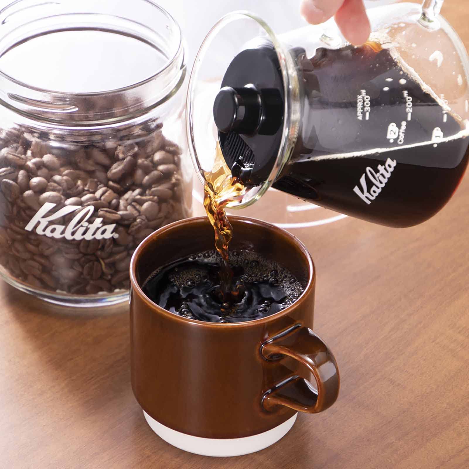 Kalita clear glass server showcasing transparent design for serving