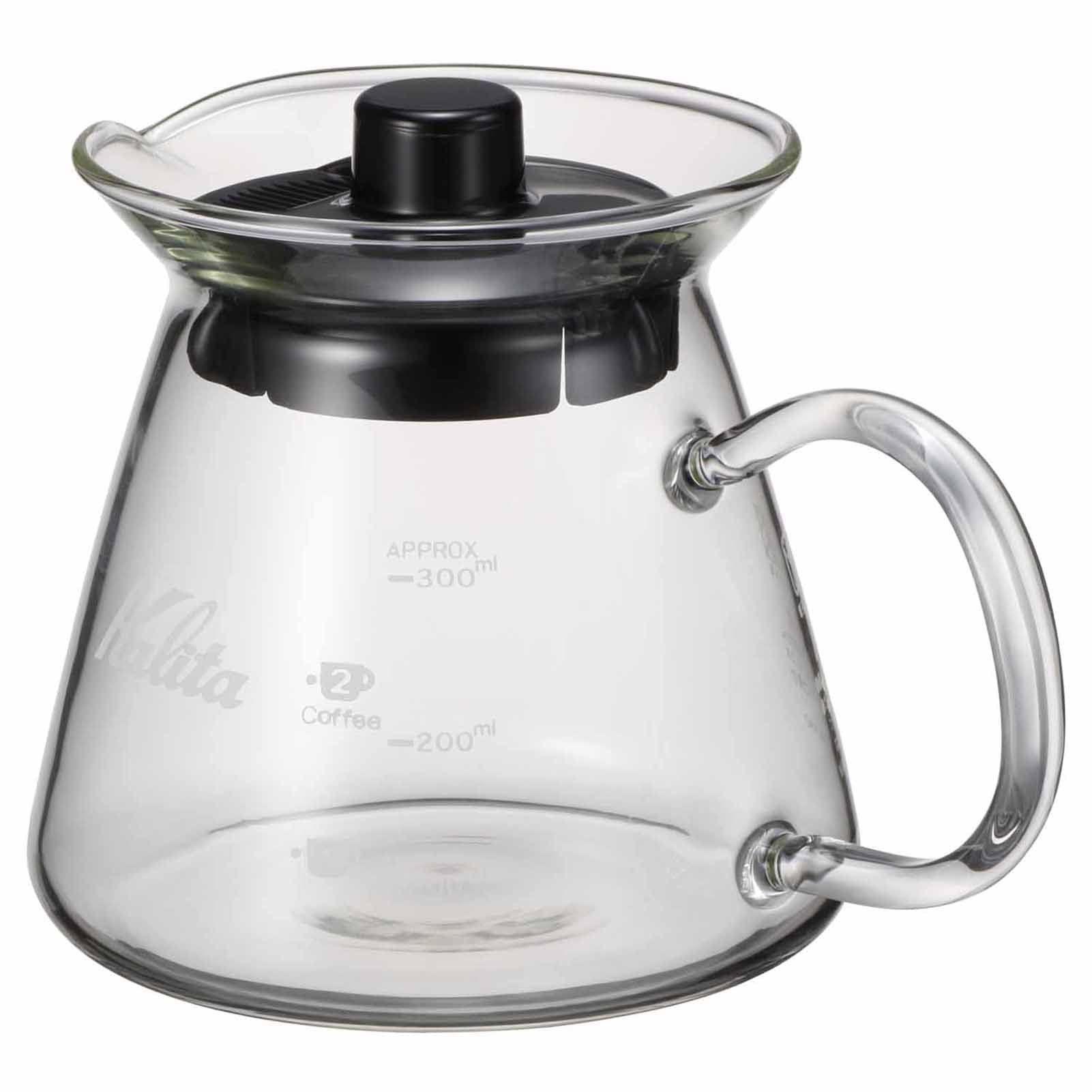 Kalita dishwasher-safe glass server for easy cleanup