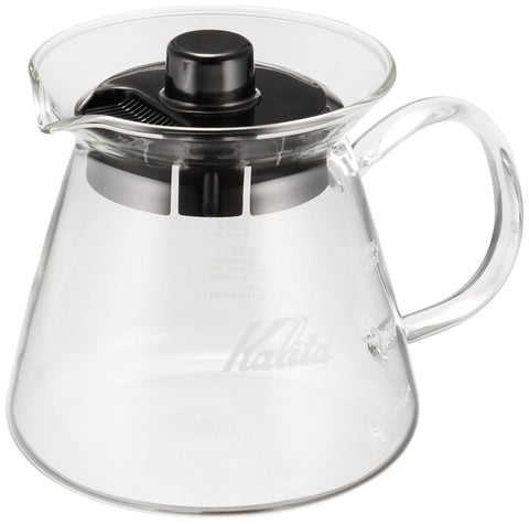 Kalita glass 300ml server for elegant coffee service on the table
