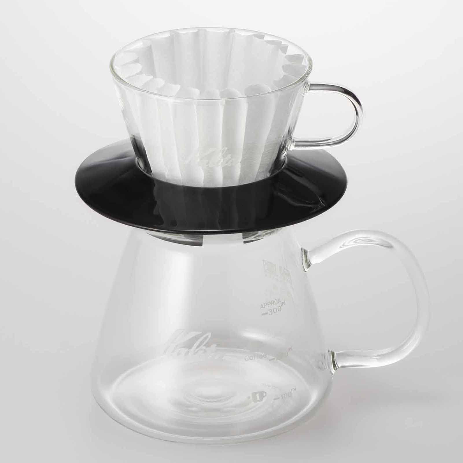 Kalita heat-resistant tempered glass construction for durable serving