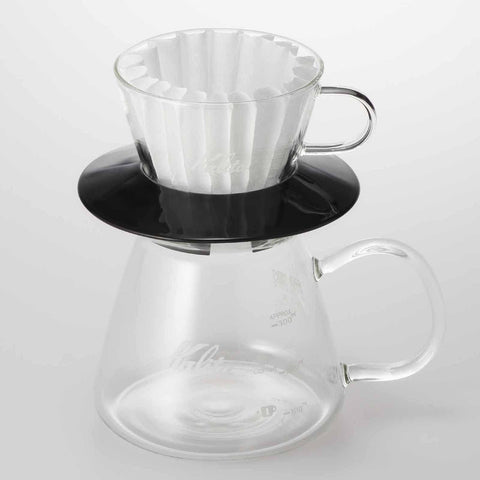 Kalita heat-resistant tempered glass construction for durable serving