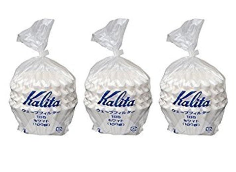 Kalita Wave Filter 185 white 3-pack box for clean, consistent brews.