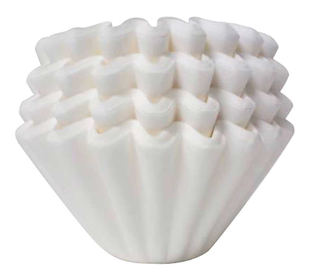 Kalita Wave 185 filters in white, 100-pack, front view for consistent extraction