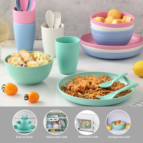 Kaloo wheat straw dishes forks, reusable cutlery for everyday dining.