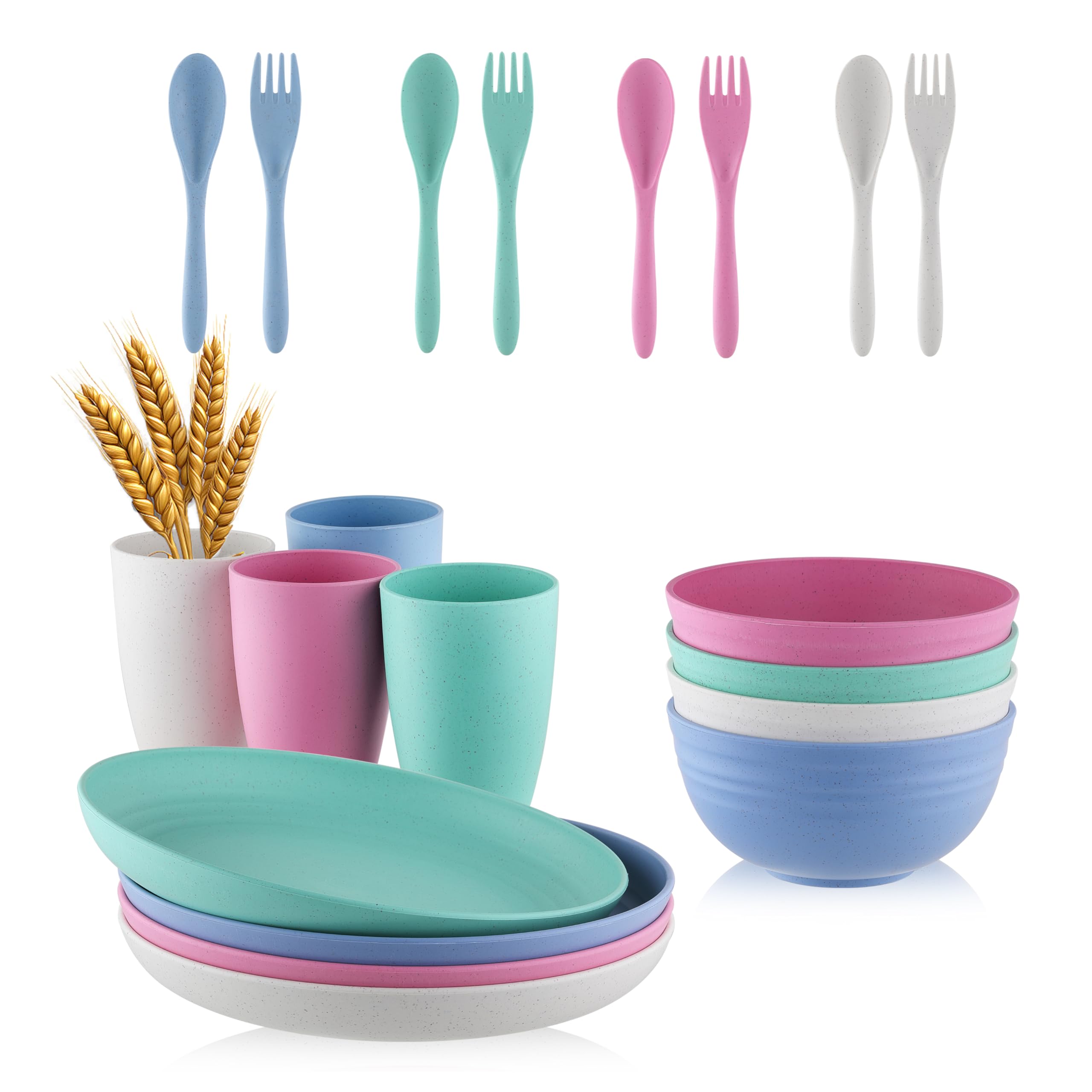 Kaloo wheat straw dishes gift box, ready-to-gift packaging.