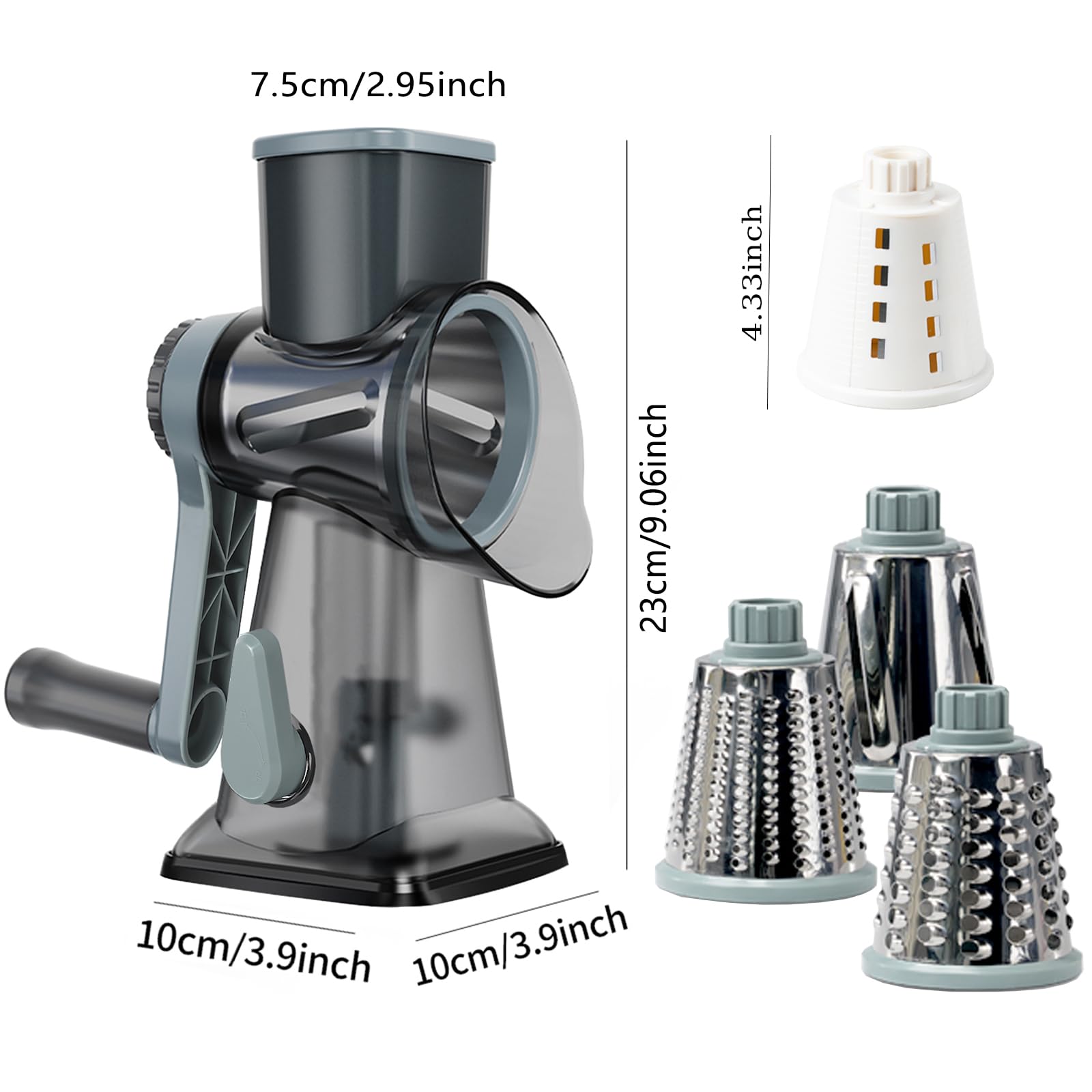 Secure suction base keeps KalraMay grater steady on countertops