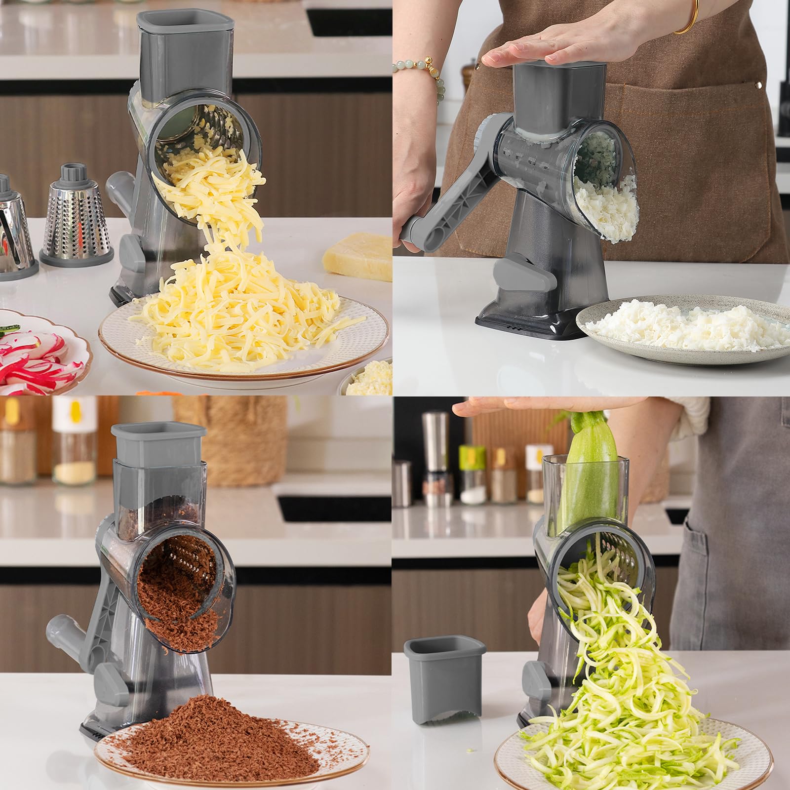 KalraMay cheese grater with detachable parts for quick, thorough cleaning