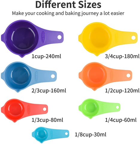 Kalsreui measuring cups 2/3 cup (160ml) easy-to-read and color-coded.