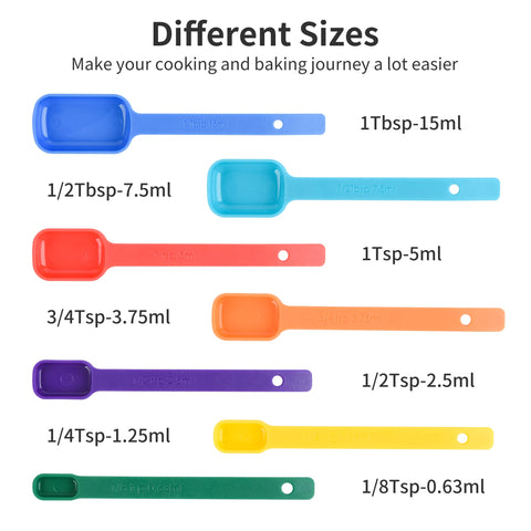 Kalsreui measuring cups 3/4 cup (180ml) with locking rings for organization.