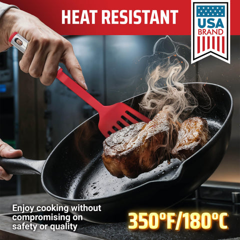 Kaluns solid turner for flipping meats and pancakes without sticking